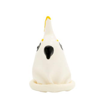 CONDOMERIE - HANDPAINTED NOVELTY CONDOMS PARROT WHITE - Funny Condoms