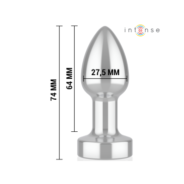 Intense - Plug Anal 10 Vibraciones Metal Con Control Remoto S |