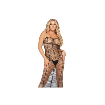 LEG AVENUE - HORIZONTAL NET MAXI DRESS ONE SIZE - LEG AVENUE DRESSES…