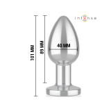 Intense - Plug Anal 10 Vibraciones Metal Con Control Remoto L |