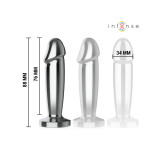 Intense - Plug Anal 10 Vibraciones Metal En Forma De Dildo Con