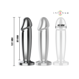 Intense - Plug Anal 10 Vibraciones Metal En Forma De Dildo Con