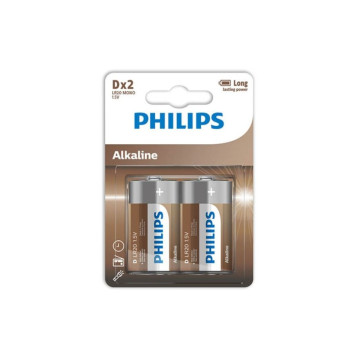 PHILIPS - PILE ALCALINE D LR20 BLISTER*2 - PHILLIPS - Batteries