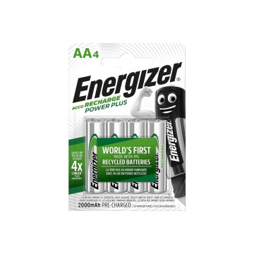 ENERGIZER - RECHARGEABLE BATTERIES AA4 BLISTER 4 | Vybes.it