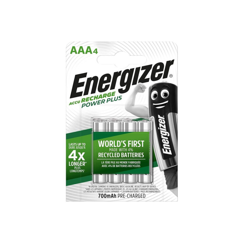 ENERGIZER - PILES RECHARGEABLES AAA4 BLISTER 4 | Vybes.it
