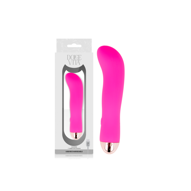 Dolce Vita - Vibratore Ricaricabile Rosa A 7 Velocità | Vybes.it
