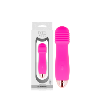 Dolce Vita - Vibratore Ricaricabile Tre Rosa 7 Velocità | Vybes.it