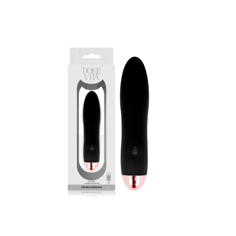 Dolce Vita - Vibrador Recargable Four Negro 7 Velocidades | Vybes.it