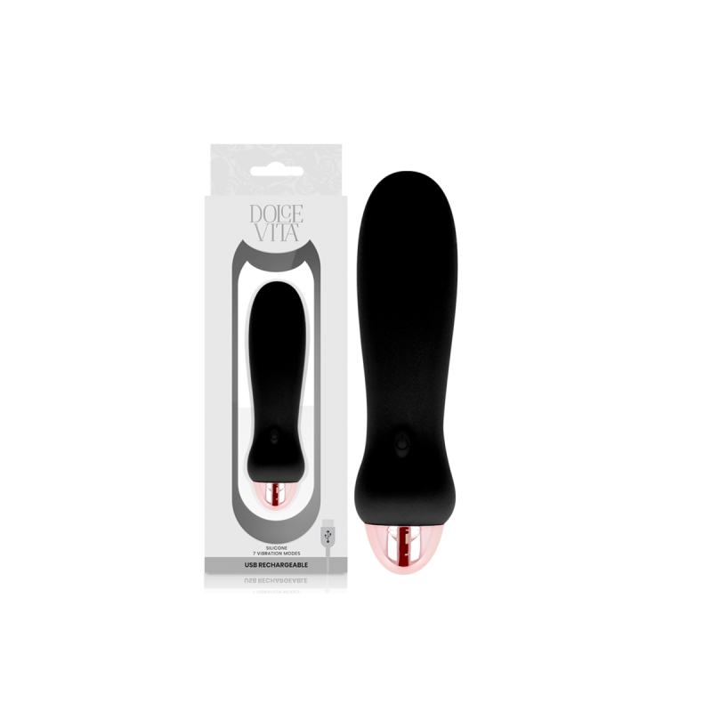 Dolce Vita - Vibrador Recargable Five Negro 7 Velocidades | Vybes.it
