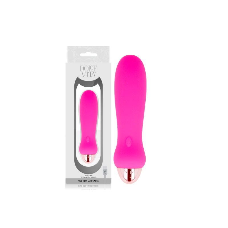 Dolce Vita - Vibratore Ricaricabile Cinque Rosa 7 Velocità |