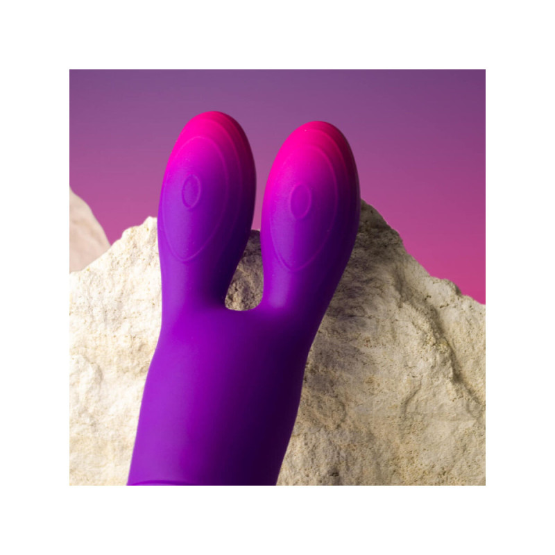 Rocks - Off - Glo - Girl Bunny Vibrador Flexible Morado | Vybes.it