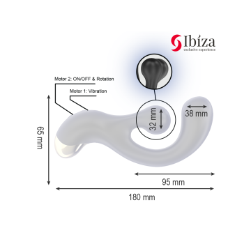 IBIZA - STIMOLATORE VIBRANTE E ROTANTE - IBIZA TECHNOLOGY - Rotatori…