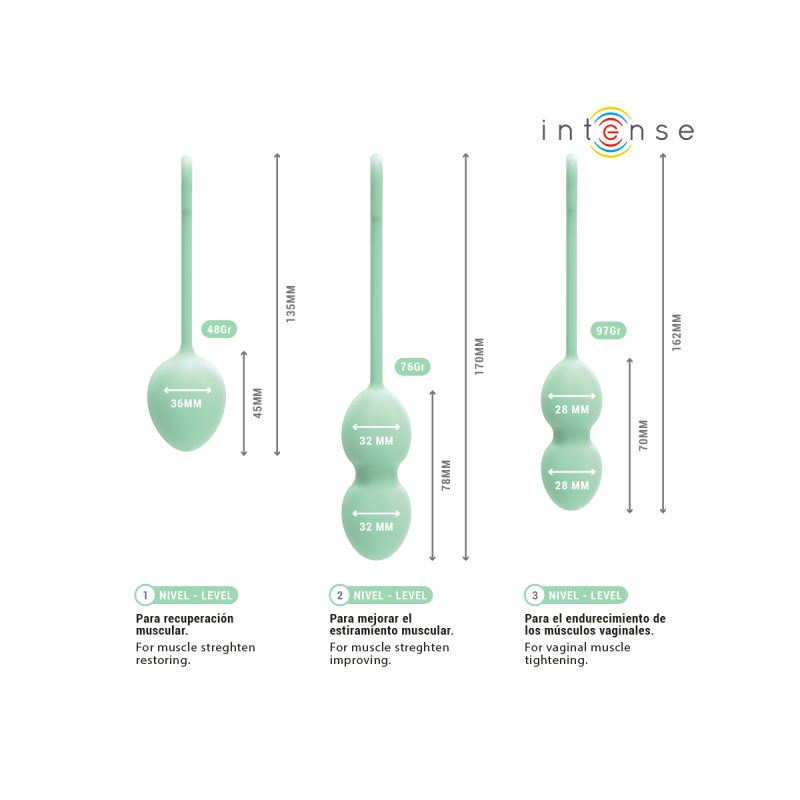 Intense - Charli Kegel Ball Kit Hellgrün | Vybes.it