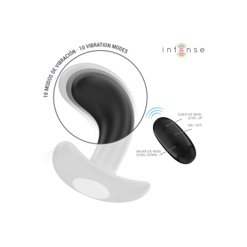 Intense - Chandler Plug Anal 10 Vibraciones Negro Control Remoto |