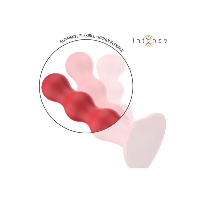 Intense - Cody Vibrador Con Ventosa Rojo Control Remoto | Vybes.it