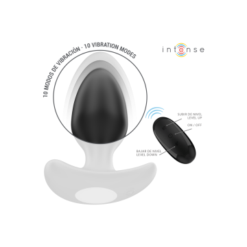 Intense - Joey Anal Plug 10 Vibrations Noir Télécommande | Vybes.it