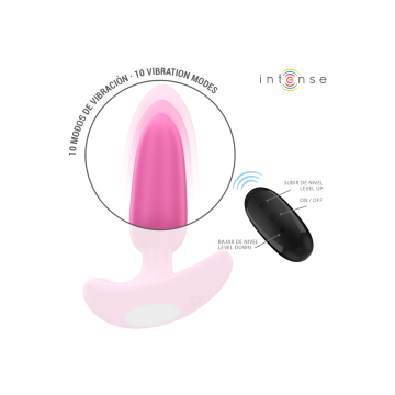 Intense - Ross Plug Anal 10 Vibraciones Rosa Control Remoto |