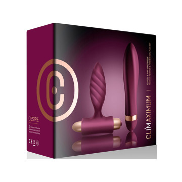 Climaximum - Kit Desire Vibrateur Torsadé + Plug Anal | Vybes.it