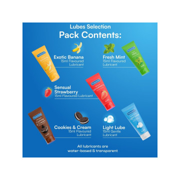 Pasante - Pack Lubrifiants Saveurs Assorties 5 Unités X 15 Ml |