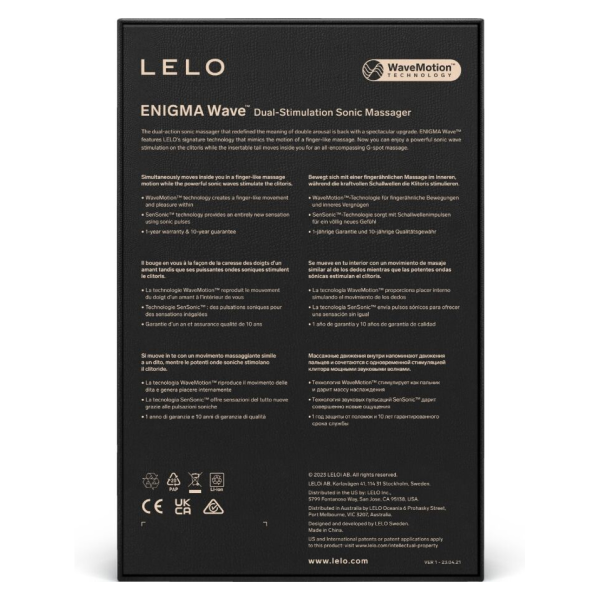LELO - ENIGMA WAVE DREIFACH-VIBRATIONSMASSAGEGERÄT SCHWARZ