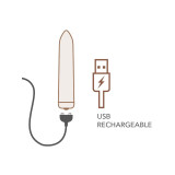 Rocks - Off - Balle Vibrante Rechargeable Rose Dorée | Vybes.it