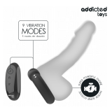 ADDICTED TOYS - ANNEAU PÉNITENTIAIRE VIBRANT À EFFET CHAUFFANT AVEC TÉLÉCOMMANDE