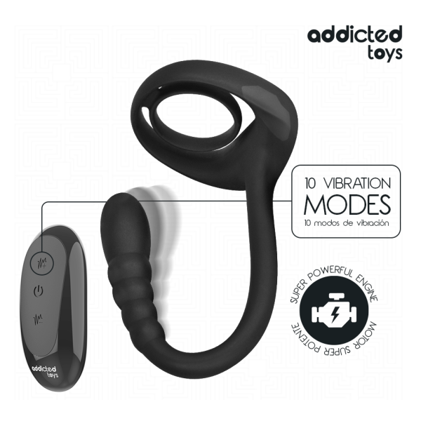 ADDICTED TOYS - ANELLO VIBRANTE PER IL PENE CON TELECOMANDO P-SPOT