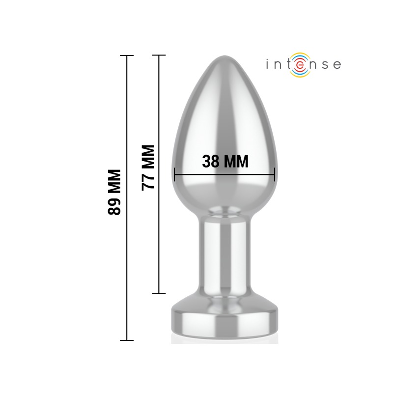 Intense - Plug Anal Vibrant En Métal Avec Lumières Led Et