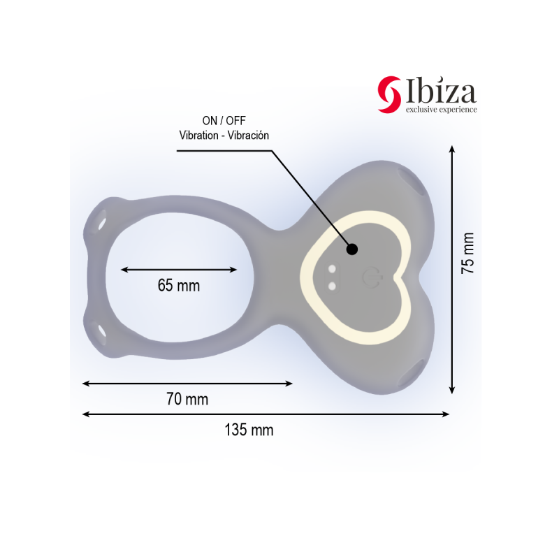 IBIZA - HEART PANTY COUPLE VIBRATOR REMOTE CONTROL - IBIZA TECHNOLOGY