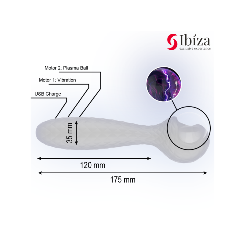 IBIZA - VIBRATEUR ET STIMULATEUR À PLASMA SPHERE - IBIZA TECHNOLOGY -…