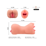 Intense Deep Touch – Riley Doppelmusturbator Für Mund Und Vagina |