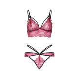 Leg Avenue - 81623 Set Sujetador + Tanga Burdeos Talla L | Vybes.it