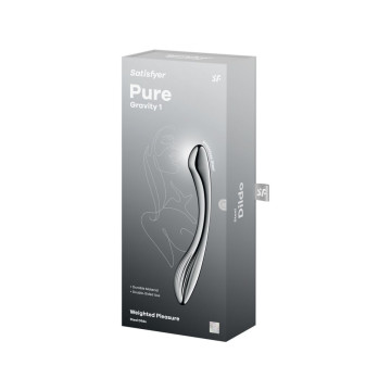 Satisfyer - Pure Gravity 1 Dildo Acero Inoxidable Doble Uso |