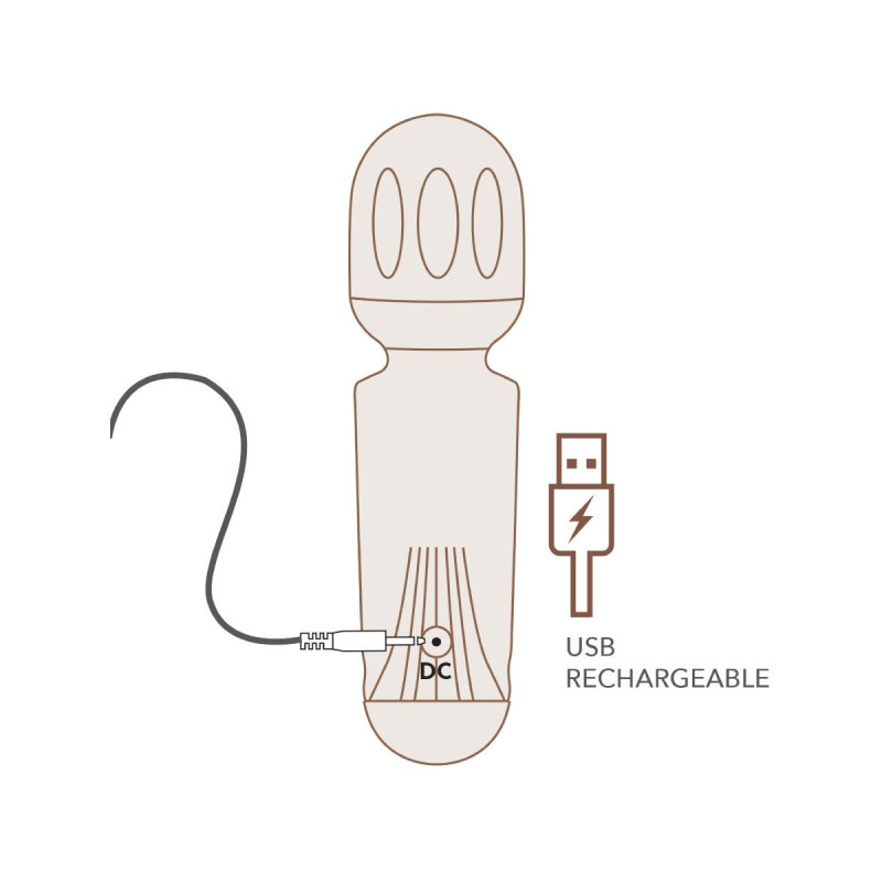 Rocks - Off - Mini Wand Recargable 16 Funciones Fucsia | Vybes.it