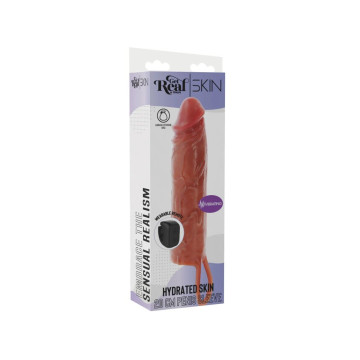 Get Real - Funda Hydrated Skin De Silicona Con Vibración Para Pene