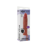Get Real - Hydrated Skin Silicone Vibrating Penis Sleeve Caramel 20