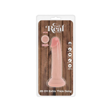 Get Real - Dildo Deluxe Dong Grueso De Doble Densidad Tpe 20 Cm |