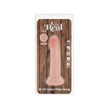 Get Real - Dildo Deluxe Dong Grueso De Doble Densidad Tpe 32 Cm |