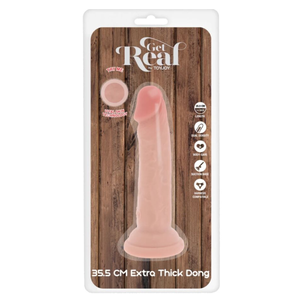 GET REAL - DONG DELUXE IN TPE A DOPPIA DENSITÀ 35,5 CM
