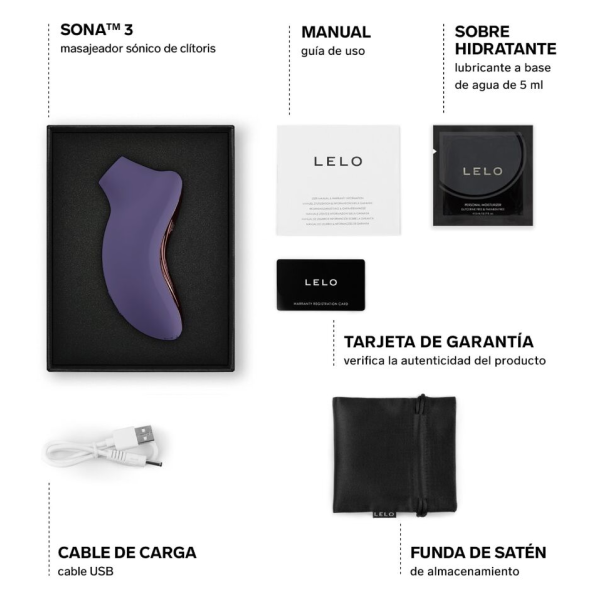 LELO - SONA 3 SONIC KLITTORIALMASSAGEGERÄT CYBER PURPLE