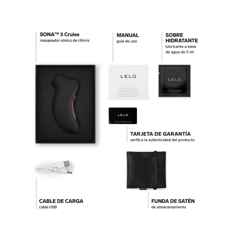 Lelo - Sona 3 Cruise Masajeador Sónico De Clítoris Negro | Vybes.it
