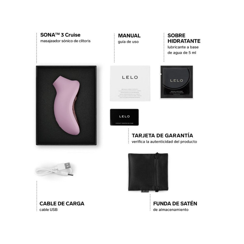 Lelo - Sona 3 Cruise Sonic Klitoralsager Zartrosa | Vybes.it
