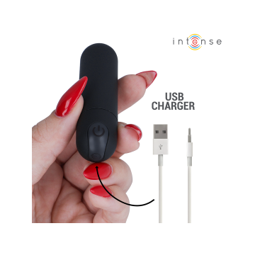 INTENSE - KAREN MINI PROIETTILE VIBRANTE RICARICABILE NERO - INTENSE…