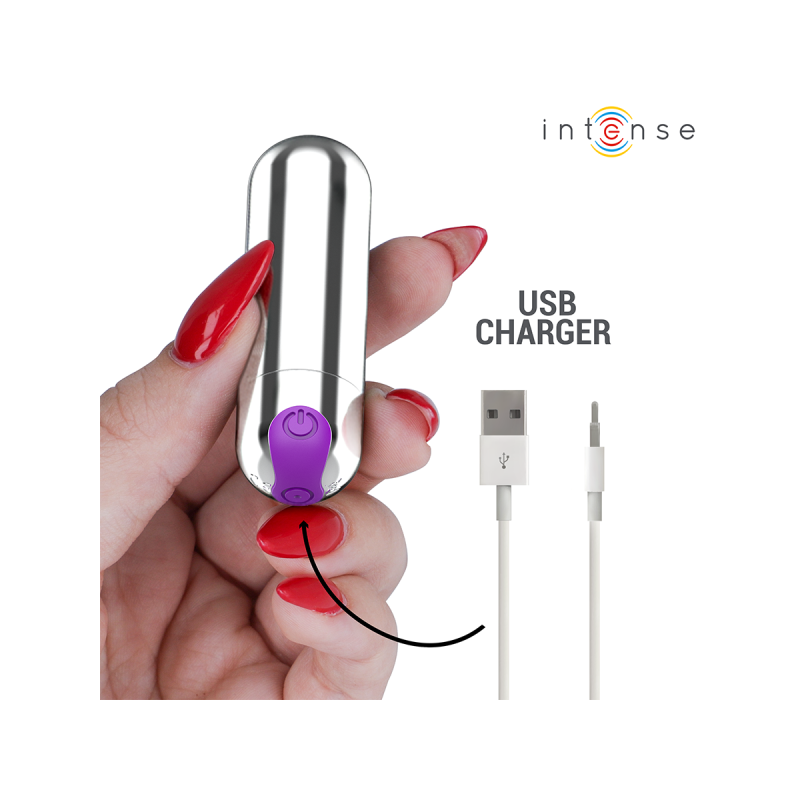 INTENSE - KAREN MINI WIEDERAUFLADBARER VIBRATIONSKUGEL SILBER - INTEN…