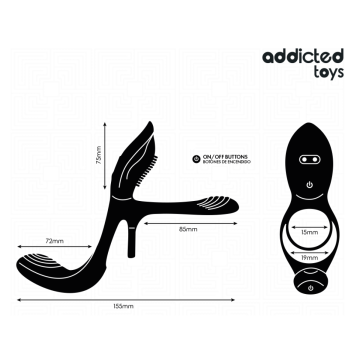 ADDICTED TOYS - DOPPIO ANELLO PER PENE CON STIMOLATORE CLITORIDEO