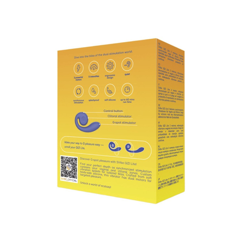 Snail Vibe - Gizi Lite Vibrador Dual Punto G Y Clítoris Morado |