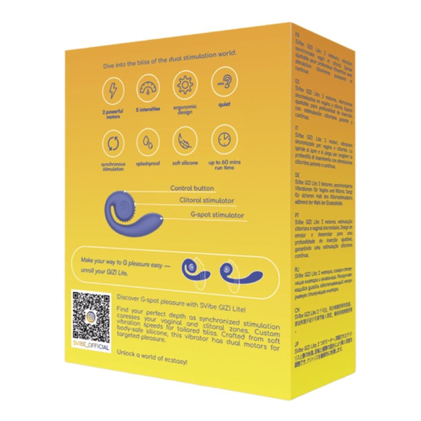 SNAIL VIBE - GIZI LITE VIBRADOR DUAL PUNTO G Y CLÍTORIS MORADO