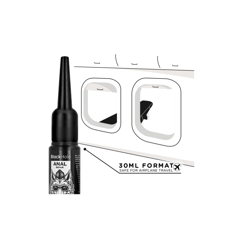 BLACK HOLE - ANAL LUBE APPLIER S SIZE 30 ML - Silicone-based