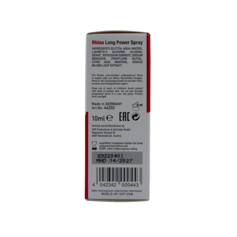HOT - RHINO LONG POWER SPRAY 10 ML - Delayers | Vybes.it