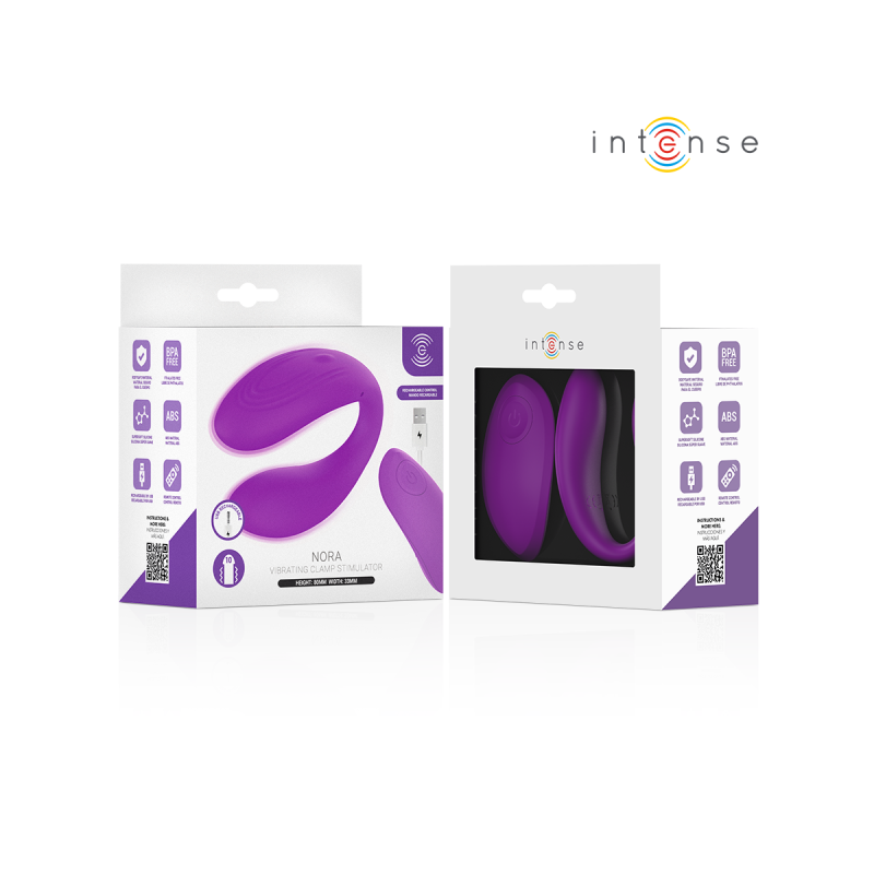 Intense - Nora Estimulador De Pinza Con Vibración Morado | Vybes.it